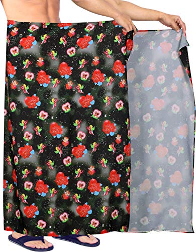 LA LEELA Women's Plus Size Swimwear Wraps Sarong Cover Up Dress Wrap Full Long C