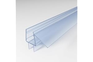 LENPHILVEE Frameless Shower Door Bottom Seal for 3/8" Thick Glass Door,36 in Shower Door Sweep Stop Shower Leaks and Create a Water Barrier,Clear Vinyl