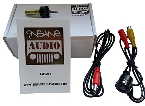 Insane Audio IACAM2 Universal Front or Rear-Facing Waterproof Backup Camera, Flush Mounted for Bumper Installation