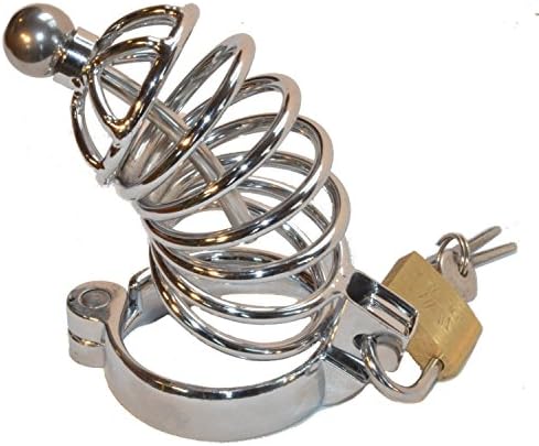 Gaogoo 3 Sizes Rings (1.5"+1.75"+2") Metal Male Chasti-ty Device Cage with Tube Briefs HJ004