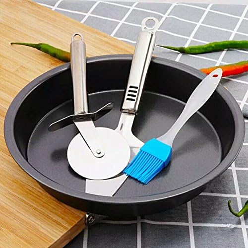 Non-Stick Deep Dish Pizza Pan Set Bakeware 6-9 Inch,Stainless Steel Pizza Hob (8 inch)