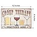 UNIQUELOVER Bar Accessories, Group Therapy Practiced Here Retro Vintage Metal Bar Signs for Home Bar Decor 12” X 8”