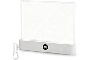 Smart Led Book Light, 2025 New Rechargeable 3 Color Flat Student Reading Lamp, Led Night Light with Timer & Brightness Adjust