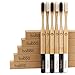 BABOO Bamboo Toothbrush (3 PCS) - BPA Free - Soft Wooden Organic Toothbrushes for Adults (Mix (Ultra Soft, Soft and Medium), 3 PCS of Pack)