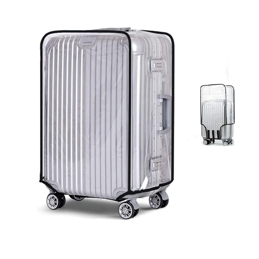 Voarge Clear PVC Suitcase Cover, Clear PVC Luggage Protector Waterproof DustProof Scratchproof Trolley Case Cover for Wheeled Suitcase Waterproof Scratchproof Small 20"