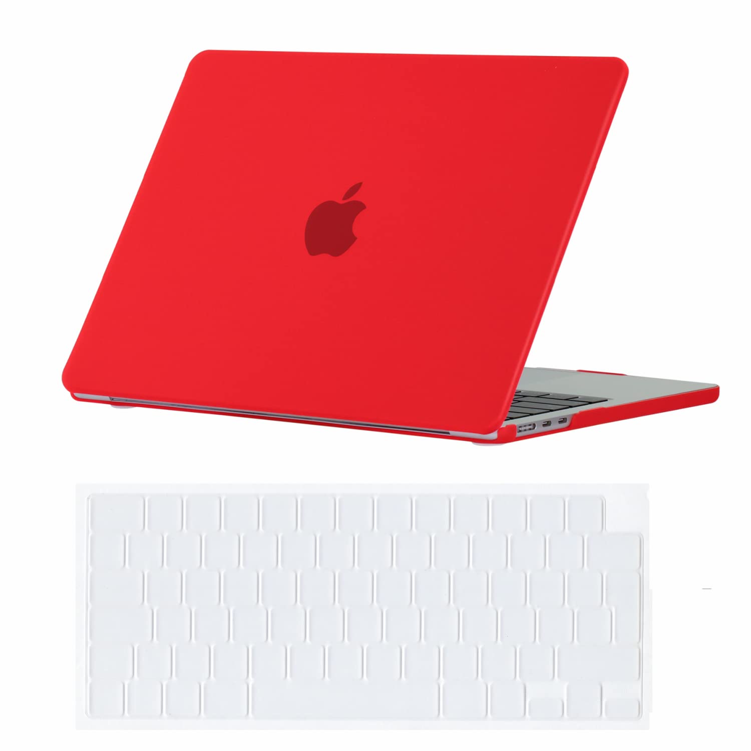 Se7enline Compatible with MacBook Air 15 inch M4 M3 M2 Case 2025 2024 2023 for Mac Air 15.3 inch Model A2941/A3114/A3241 Matte Finish Laptop Hard Shell Case with Keyboard Cover Skin,Red