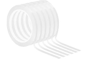 PATIKIL 1/4" Whiteboard Tape, 6 Pack Thin Dry Erase Tape for Graphic Chart Marking DIY Art, White