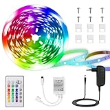 Toocking Ruban LED 5M, Bande lumineuse LED avec Télécommande, 16 Changements de 