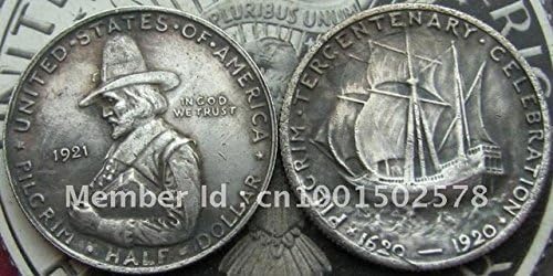 1921 Pilgrim Commemorative Half Dollar COIN COPY