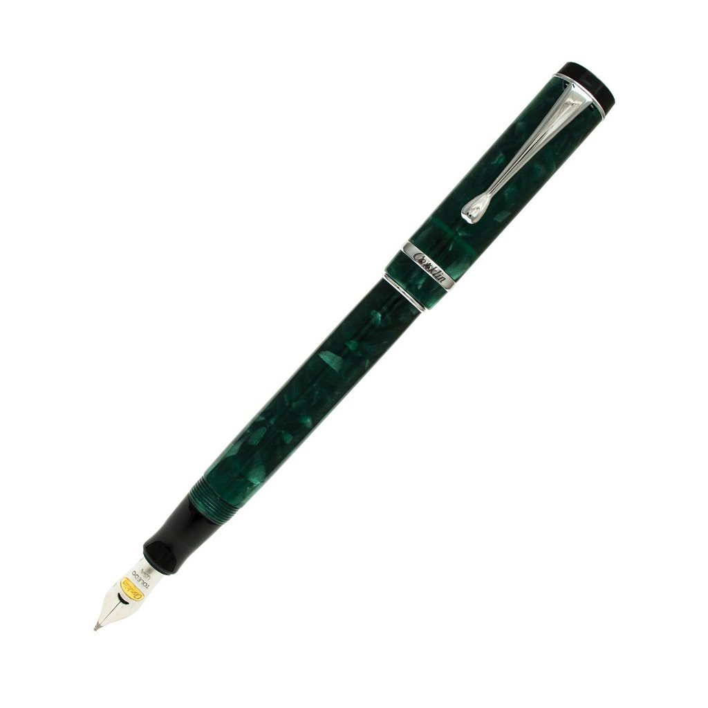 Photo 1 of Conklin Duragraph Fountain Pen Forest Green - Stub Nib, Elegant Writing Tool for Calligraphy & Signatures