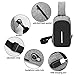 Sling Bag with USB Charging Port & Headphone Hole, Smart Crossbody Bag College School Chest Casual Daypack Travel Shoulder Backpack for Women Men Outdoor Sport Gym Hiking Cycling Day Trip - Gray