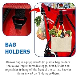 EasyGo Rolling Cart Folding Grocery Shopping Cart