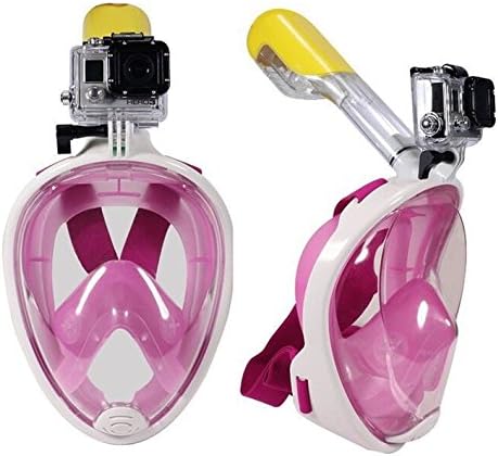 Snorkel Mask Seaview 180°GoPro Compatible with Anti-Fog Panoramic Full Face See Prevents Gag Reflex Easybreath Snorkeling Gear Scuba Mask