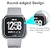 Compatible Fitbit Versa Screen Protector,Waterproof Tempered Glass Screen Protector Cover Saver Compatible Fitbit Versa Smart Watch Resist Ultra Clear HD Anti-Bubble(3-Pack)