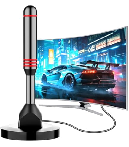 Antenna TV Magic Stick MS-50 Con Amplificatore – Portata 50 Miglia, 4K Ready