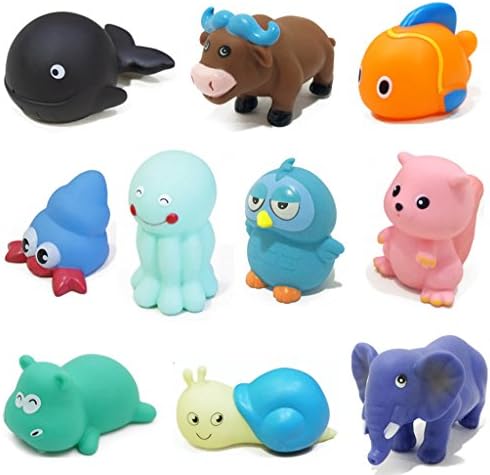 Candy86 Baby Bath Toys Animal Swimming Sounding Toy Early Education Newborn Baby Toys Bathroom Toys for Children Boys Girls (10 Pcs)