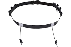 Azarxis Race Number Bib Belt with 6 Storage Loops Adjustable Elastic Webbing for Men Women Runners Running Jogging Triathlon Marathon Trail Race Cycling