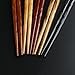 Wooden Reusable Chopsticks Set Include 5 pairs Multi Color Design Lightweight Chopstick and Asian Classic Style
