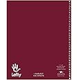Roaring Spring Lefty Spiral Notebook, College Ruled One Subject Left Handed Notebook with Double Pocket, 11" x 9", 100 Sheets, Assorted Color Covers