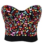 Alivila.Y Fashion Metallic Spike Punk Goth Bra Clubwear