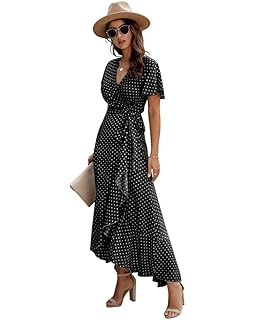 cotton wrap maxi dress