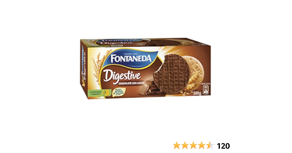 Fontaneda Digestive Galletas Cubiertas de Chocolate con Leche ...