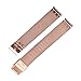 Xuexy 14mm Pebble Time Round with Quick Release Spring Bars/Pins Milanese Wire Mesh Stainless Steel Watch Band Strap Replacement Bracelet,Rose Gold