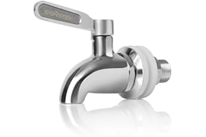 Signstek 304 Stainless Steel No Lead Beverage Dispenser Replacement Spigot for Juice Cold Drink Wine, Barrel Faucet for Home 
