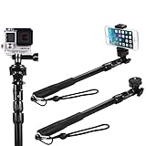 Selfie Stick, The Best Monopod Selfie Stick Waterproof-for iPhone 6 - for Gopro Hero 4, Session, Black, Silver, Hero+ LCD, 3+, 3, 2, 1 (All-Weather Edition - No Bluetooth)