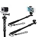 Selfie Stick, The Best Monopod Selfie Stick Waterproof-for iPhone 6 - for Gopro Hero 4, Session, Black, Silver, Hero+ LCD, 3+, 3, 2, 1 (All-Weather Edition - No Bluetooth)