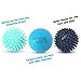 Radical Fitness Ball Massage Ball Roller Set - Lacrosse and Spiky Ball Combo Pack - Massage Balls Perfect for Trigger Point and Foot Massaging, Light Blue, Pale Blue, Dark Grey