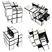 FC MXBB 3X3 Mirror Cube Speed Puzzle Color Black and Sticker Silver; Fun toys Educational toys Ideal toys for Kids BEST GIFT(Size:57mmx57mmx57mm)