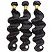 Bex Body Wave Hair Bundles 10 12 14 with 8 inch Closure - 100% Unprocessed Brazilian Human Hair Weave 10a Grade Body Wave Bundles with Closure-Natural Black Color (10 12 14 + 8)