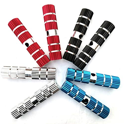 Star-Art 1 Pairs Bike Pedals Axle Foot Rest Pegs Anti-Slip Rear Feet Pedals for BMX Mountain Bike Bicycle Cycling (Blue)