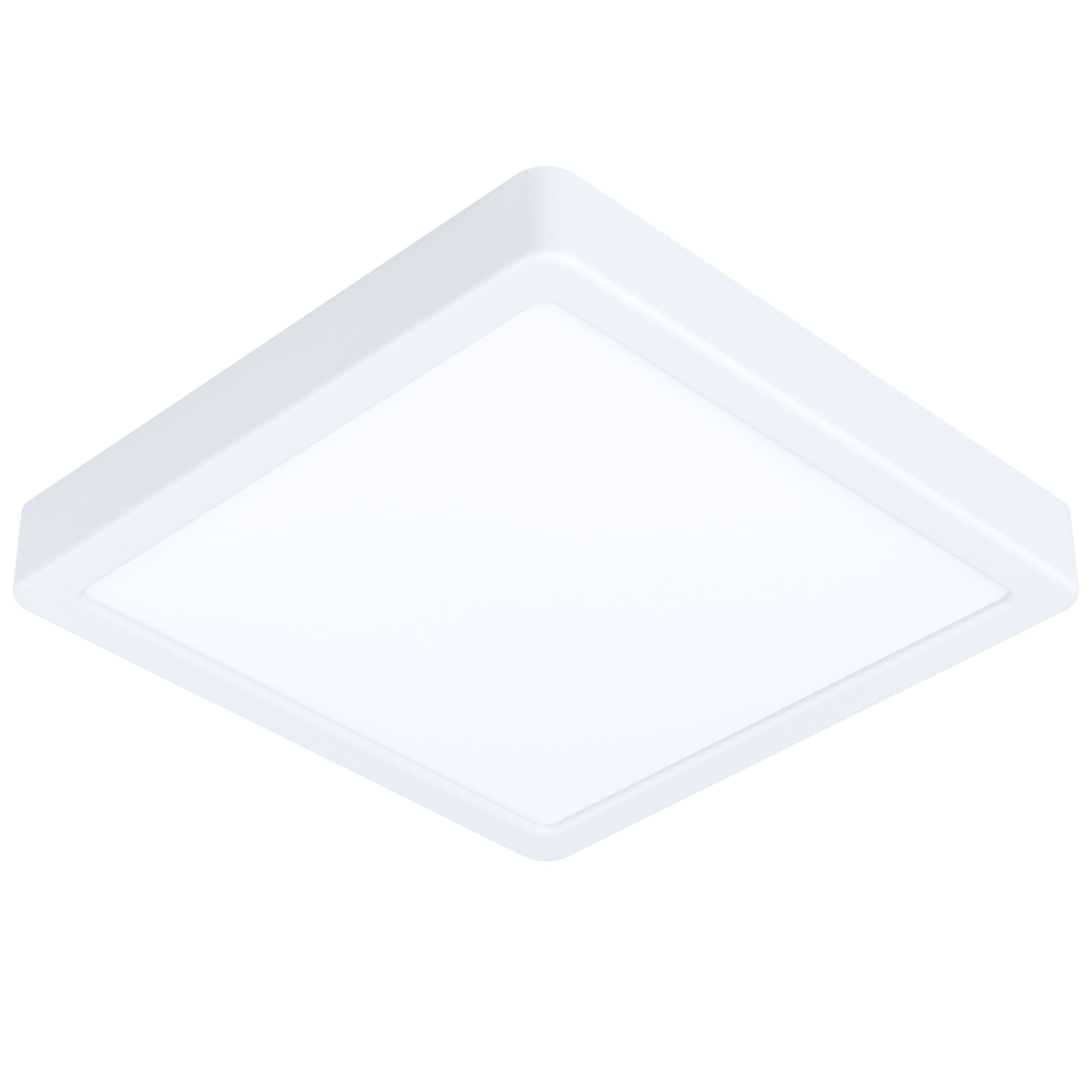 Eglo Connect.z Smart Home LED Ceiling Light Panel Fueva-Z, 8.3 inches, Zigbee Bathroom Lighting, app and Voice Control, White tunable Lights (Warm - Cool White), White, IP44