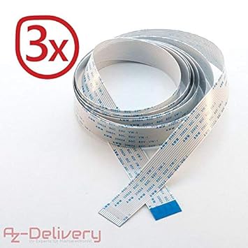 AZDelivery ????? Ersatz Flexkabel 200 cm für Raspberry Pi Kamera/Display 200cm (3X 200 cm Flexkabel)