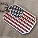 USA FLAG PENDANT AMERICAN OLD GLORY STARS STRIPES DOG TAG BALL CHAIN NECKLACE US