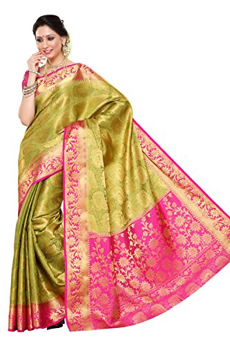 Mimosa Women's Traditional Artificial silk Saree Kanchipuram.
