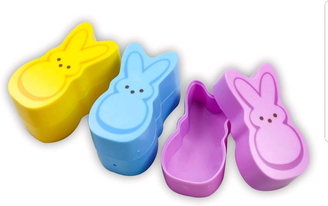 Peeps Easter Egg Bunny Container 3 Pack