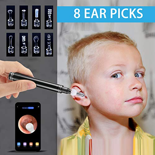 Nazano Ear Endoscope,Ear Wax Remover Tool,WiFi Visual Ear Cleaner 3.5mm with 1080P HD Ear Camera,8 Ear Picks for Kids and Adults,Compatible with iPhone, iPad, Android Phones & Tablets