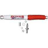 Skyjacker 7009 White Steering Stabilizer with Red Boot HD OEM Replacement Kit fits 1987 2016 Wrangler 4WD | Improves Handling &amp; Extends Life | Reduces Driver Fatigue