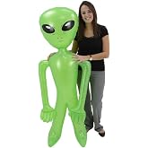 Giant Jumbo Green Alien Inflate Party Favor (1)