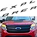3D Letters ABS Front Hood Emblem Explorer Sport Hood Letters Stickers Fit Ford 2011-2019( Matte Black)