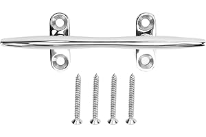 Sunicon Boat Cleat, Open Base Heavy Duty 316 Stainless Steel Boat Dock Cleats with Installation Screws for Marine Boat Dock D