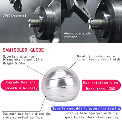 samisoler Desk Fidget Toys Stress Relief Visual Illusion Metal Globe
