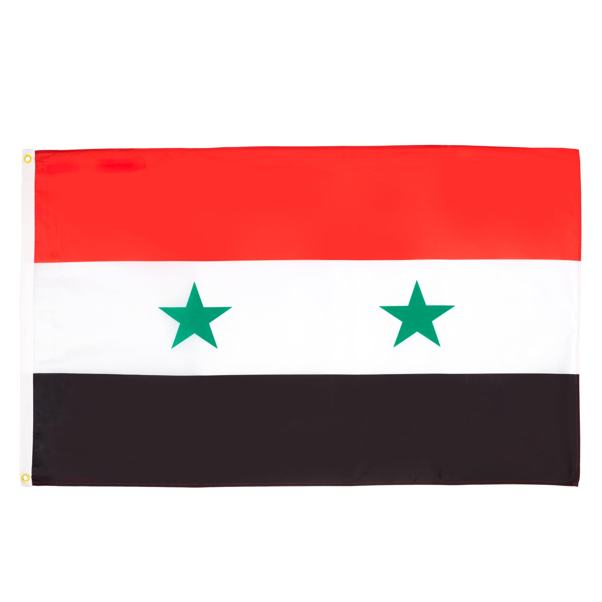 AZ FLAG - Syria Flag - 3x5 Ft - Light Polyester Syrian Banner with Two Brass Eyelets - Fade Resistant - Vivid Colors - 3' x 5' Feet - 150x90 Cm