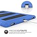 iPad Pro 12.9 Case, MoKo Silicone + Black Hard Polycarbonate Protector with Foldable Stand Cover Case for Apple iPad Pro 12.9 Inch 2015 Release Tablet (NOT FIT iPad Pro 12.9 2017 Version), BLUE