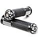 Krator Silver Motorcycle Handle Bar Ends Hand Grips 7/8