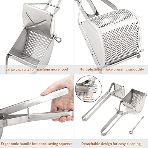 MyLifeUNIT Heavy Duty Commercial Potato Ricer, Stainless Steel Business