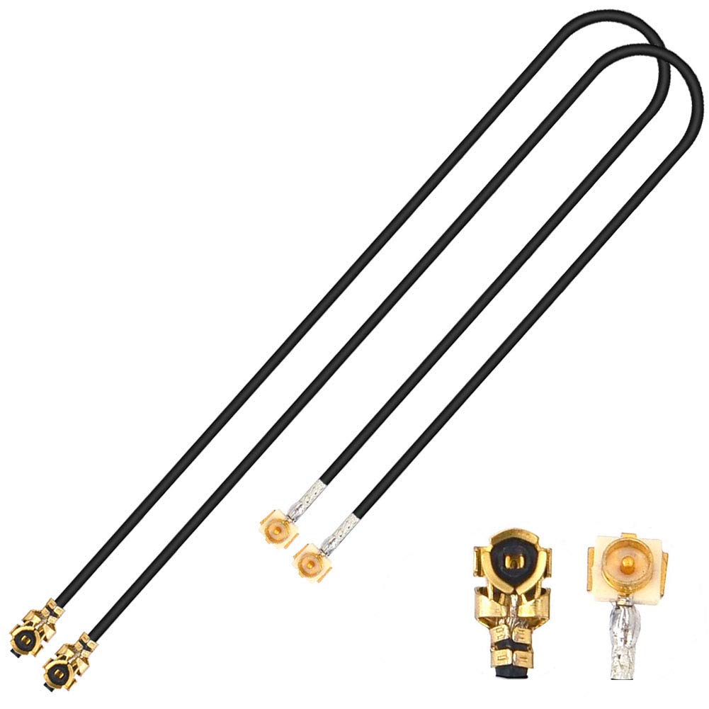 YILIANDUO U.fl IPX Male to U.fl/IPX Female Terminal Block WiFi Pigtail Antenna Extension RF Connector Cable 1.13mm Cable 60CM 1.96ft(Pack of 2)
